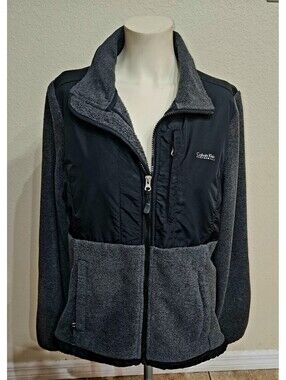 Calvin Klein Performance Women’s Black Fleece Women’s Size M Full Zip Jacket